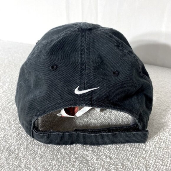 Nike Golf Tour Challenge Black Ribbed Texture Adjustable Fit Ball Cap Hat - Picture 6 of 12